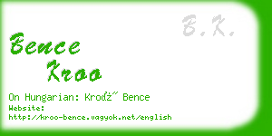 bence kroo business card